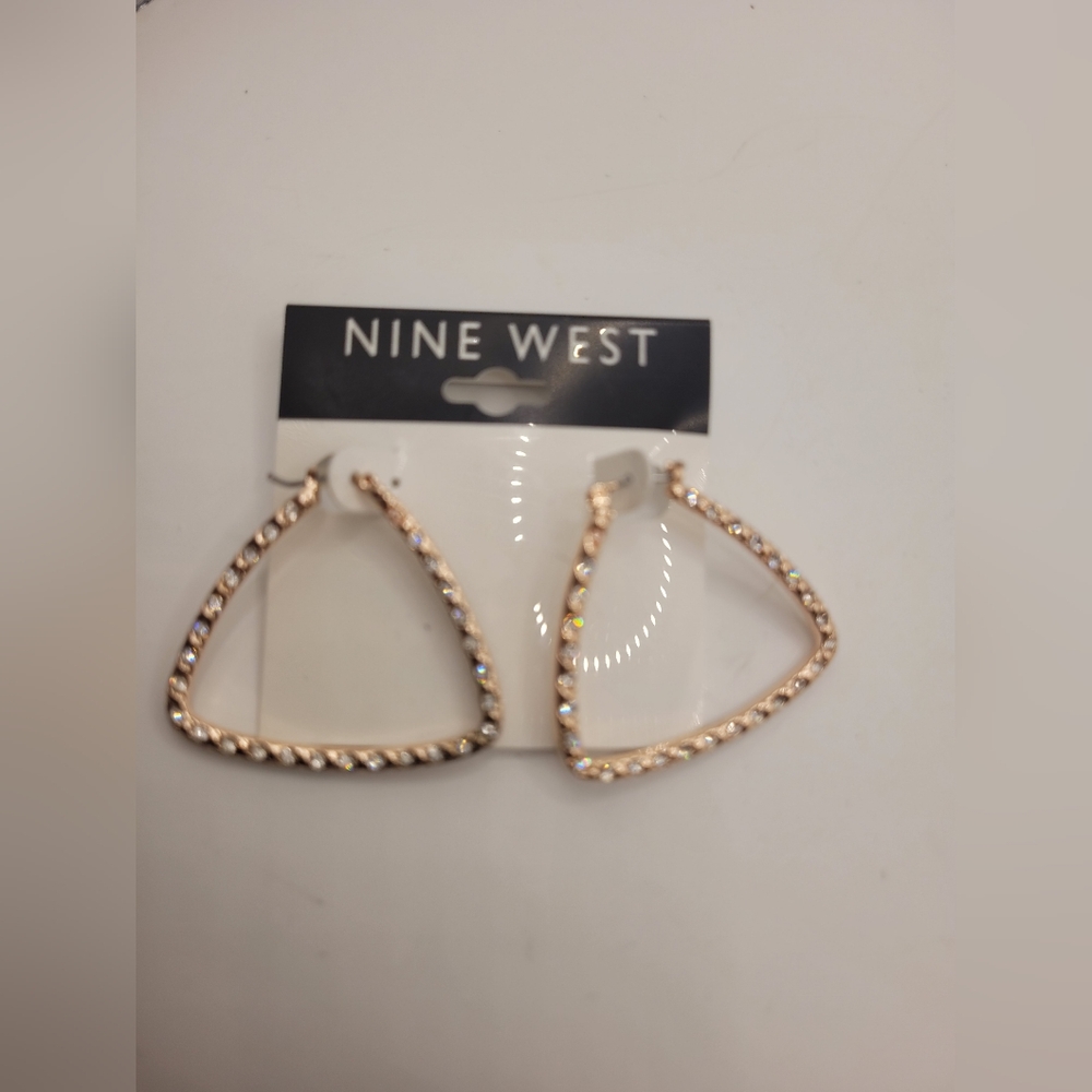 Brand new rose gold hoops